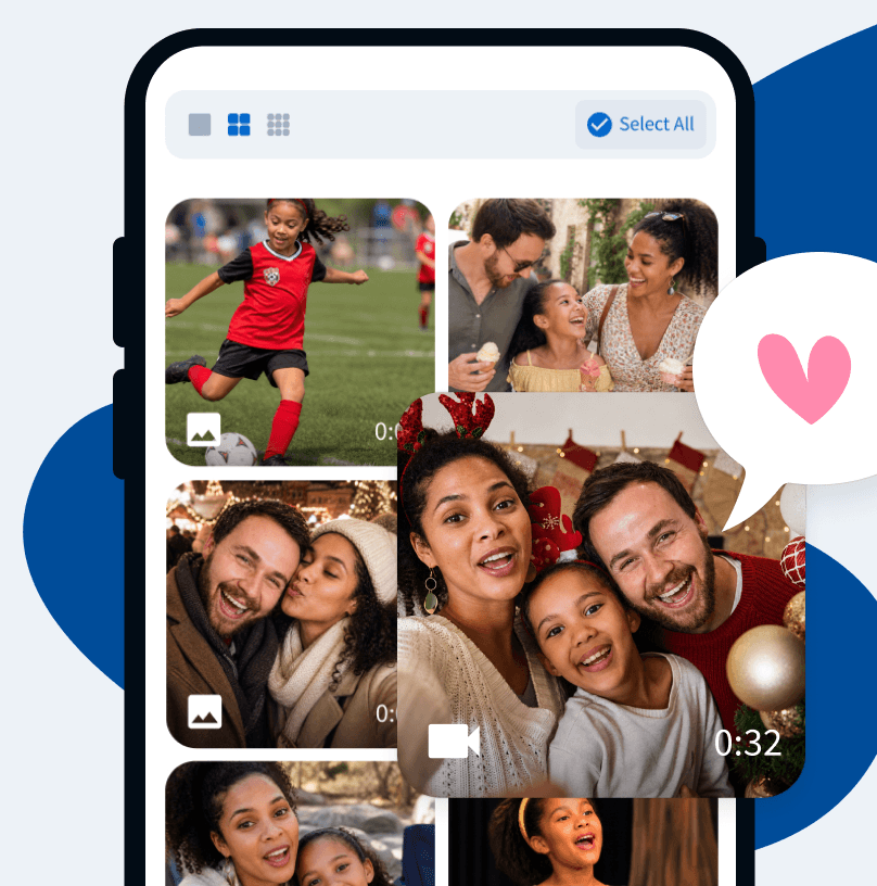 Collect Messages,<br/>Photos & Videos