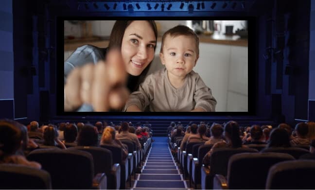 A big screen message they'll never expect, or forget.