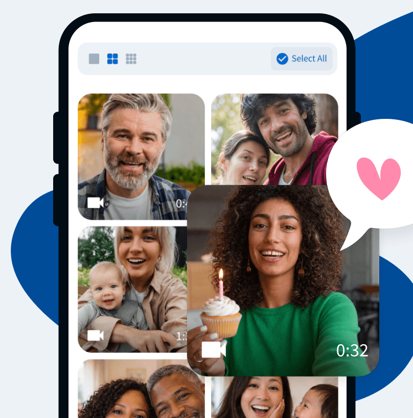 Collect Video<br/>Messages & Photos