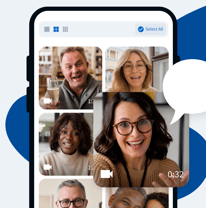Collect Video<br/>Messages & Photos