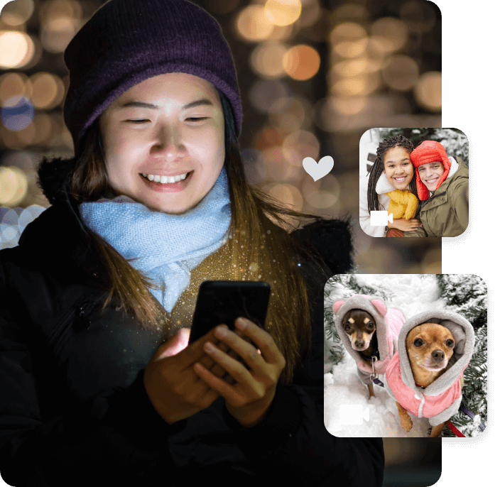 Create a magical season's greetings postcard